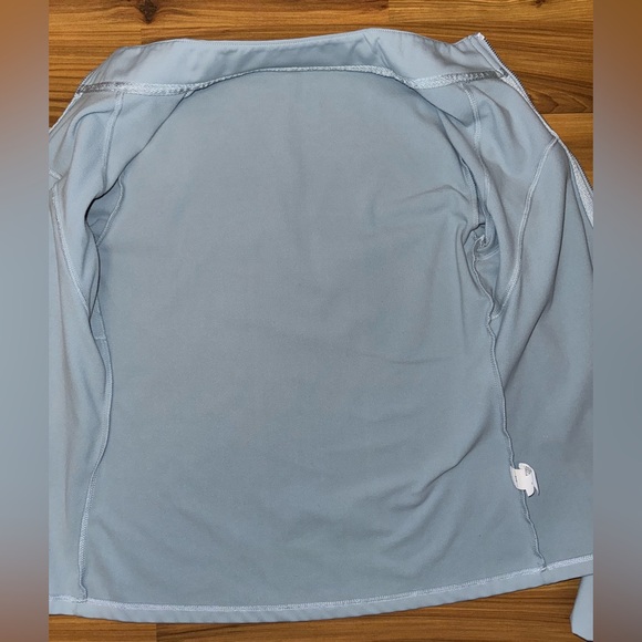 Alo Yoga Fitted Full Zip Performance Jacket Thumbholes Gray Athleisure - Picture 4 of 8